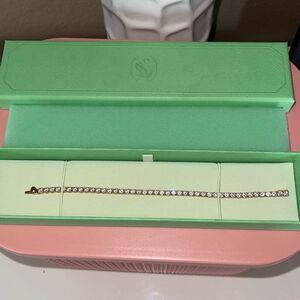 Swarovski Matrix tennis bracelet rose gold size large